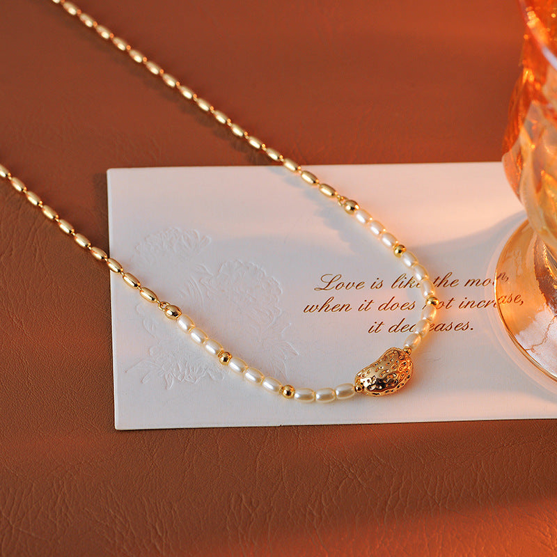 TikTok Hot-Selling High-End Simple Pea Necklace Elegant Versatile Pendant Bead Necklace Jewelry