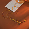 2025 New Gold Fortune Character Gourd Pendant Necklace for Women Autumn Winter Sweater Chain High-end Light Luxury Niche Accessories