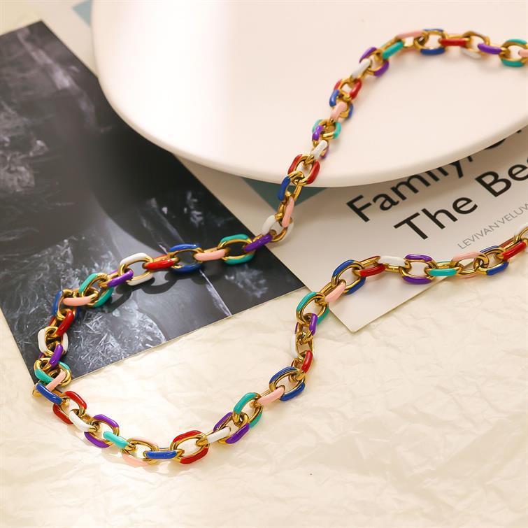 Fashionable Titanium Steel Thick Chain Necklace INS Internet Celebrity Metal Style Retro Choker Collarbone Chain Trend