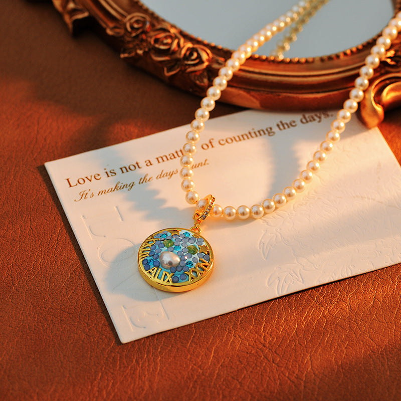 24 Years Natural Baroque Necklace Micro Inlay High-end Gemini Temperament Versatile Pearl Necklace