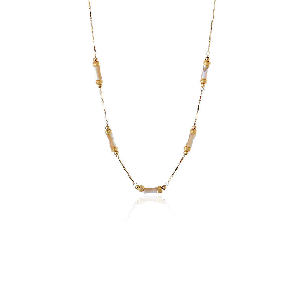 Vintage Layered Natural Stone Necklace Light Luxury Niche Collarbone Chain Elegant High-end Bracelet Women's Jewelry