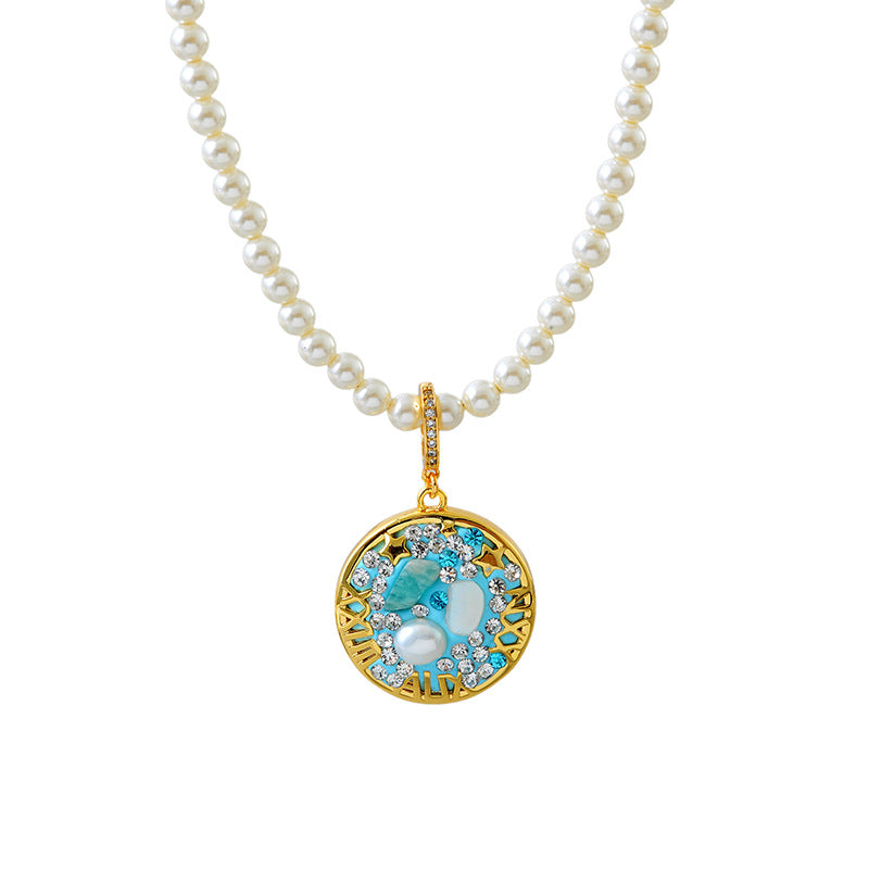 24 Years Natural Baroque Necklace Micro Inlay High-end Capricorn Temperament Versatile Pearl Necklace