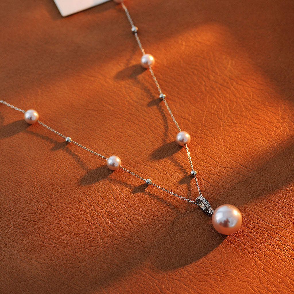 Pearl Beaded Pendant Necklace for Women 2025 New Hot-Selling High-End Light Luxury Niche Choker