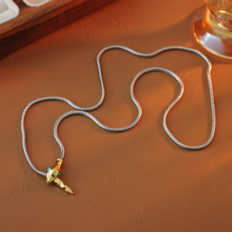 Pull-out Snake Necklace for Women, Niche Design, High-end Clavicle Chain, Unique and Versatile Necklace