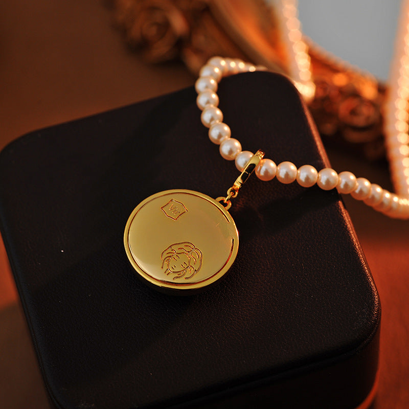 24-Year-Old Vintage Natural Baroque Necklace Micro-Inlaid High-End Virgo Versatile Pearl Necklace