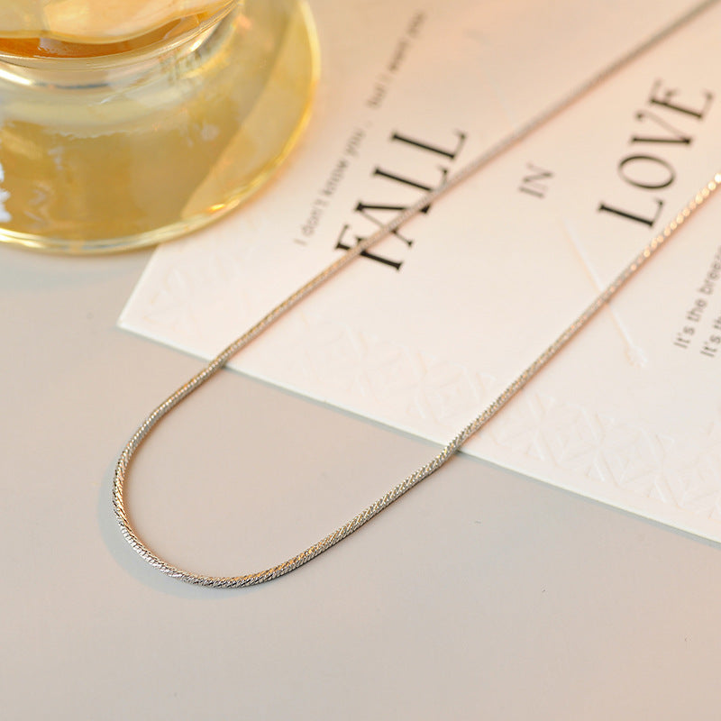 Fashionable Personality Copper Gold-Plated European and American Cross-Border New Niche Simple Necklace for Women with Gold-Plated High-End Lock