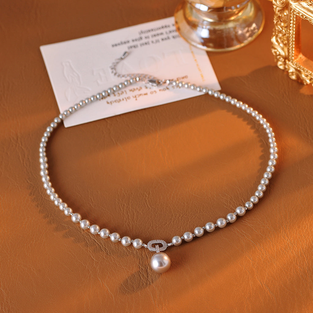 Bracelet Necklace Strong Light Pearl Gradient Necklace Exquisite Earrings High-end Clavicle Chain Bracelet