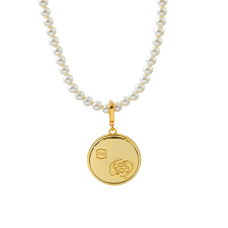 24 Years Natural Baroque Necklace Micro Inlay High-end Feel Pisces Temperament Versatile Pearl Necklace