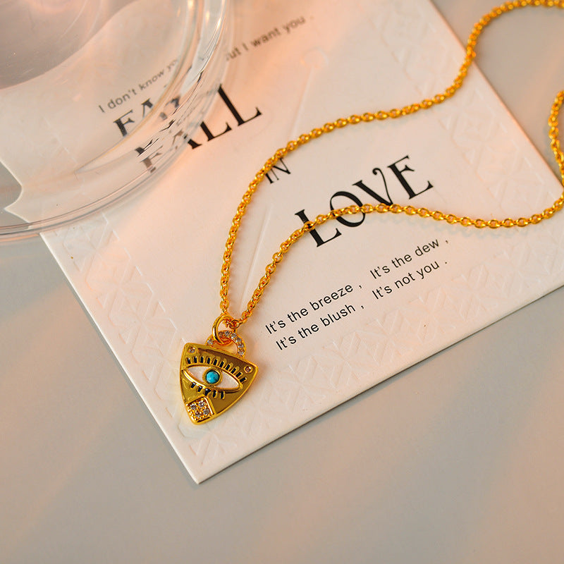 Unique Design God's Eye Light Luxury Niche High-end Collarbone Chain Fashion Internet Celebrity Temperament Necklace Hot-selling Choker