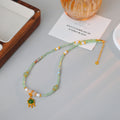 New Chinese Style High-end Fashionable Necklace Versatile Natural Stone Choker Pearl Collarbone Chain
