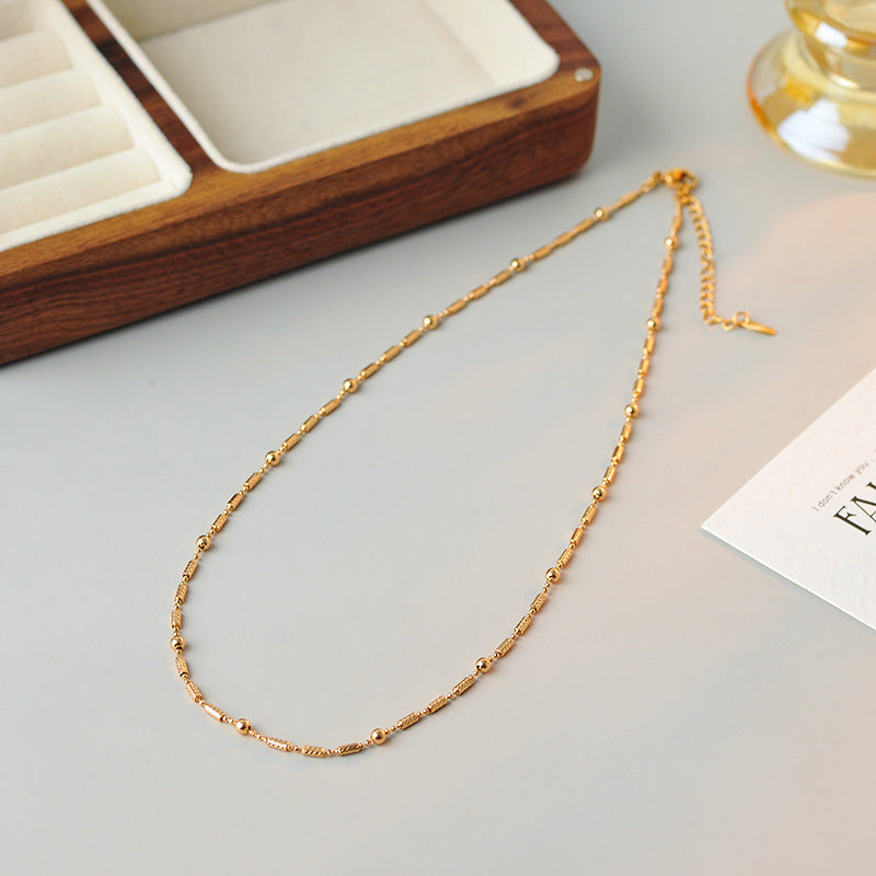 European and American New Style Personality Simple Versatile Collarbone Chain Fashion Trend High-end Plain Chain