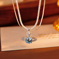 Saturn Double Layer Stacked Necklace for Women, Unique European and American INS Style, Niche Design, Light Luxury, High-End Collarbone Chain