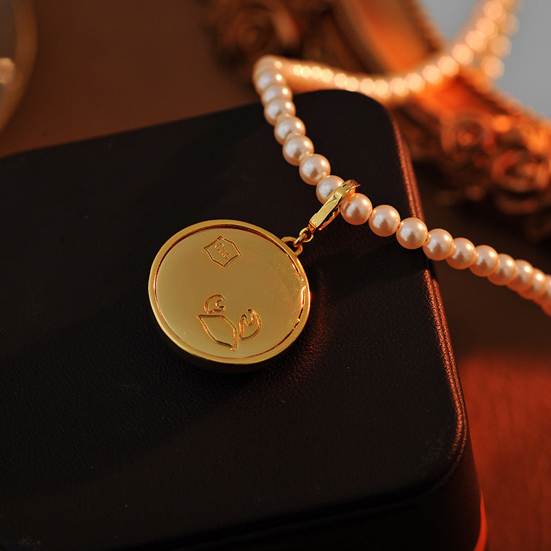 24 Years Natural Baroque Necklace Micro Inlay High-end Cancer Zodiac Temperament Versatile Pearl Necklace