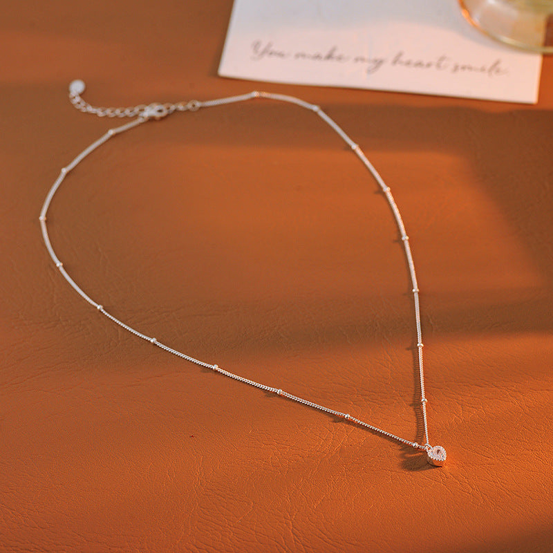 New Year's New Love Zircon Necklace Women's High-Quality Elegant Temperament Clavicle Chain Factory One Piece