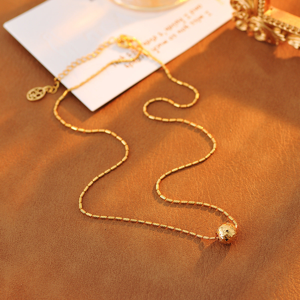 Transshipment Bead Pendant Necklace New Design Sense Rolling Bead Elegant Simple Niche Fashion Jewelry