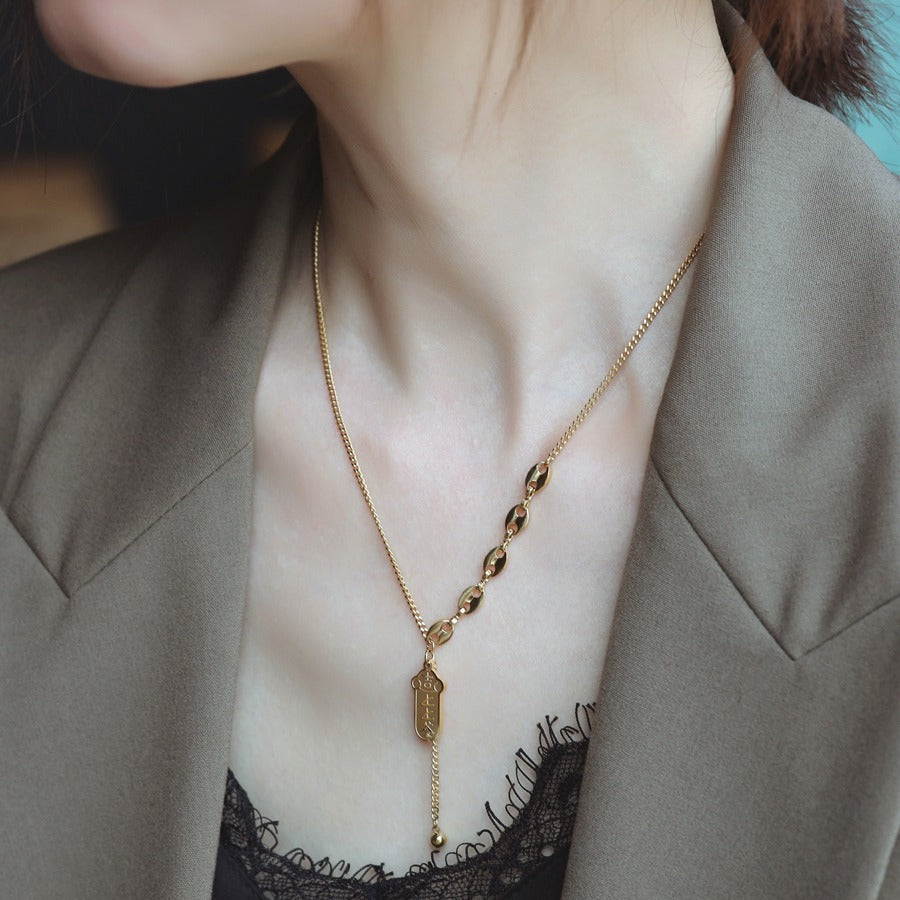 Light Luxury Niche Blind Box Lucky Sign Necklace 2025 New Women's Fortune Brand Collarbone Chain Birthday Gift