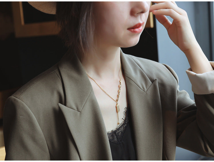 Light Luxury Niche Blind Box Lucky Sign Necklace 2025 New Women's Fortune Brand Collarbone Chain Birthday Gift