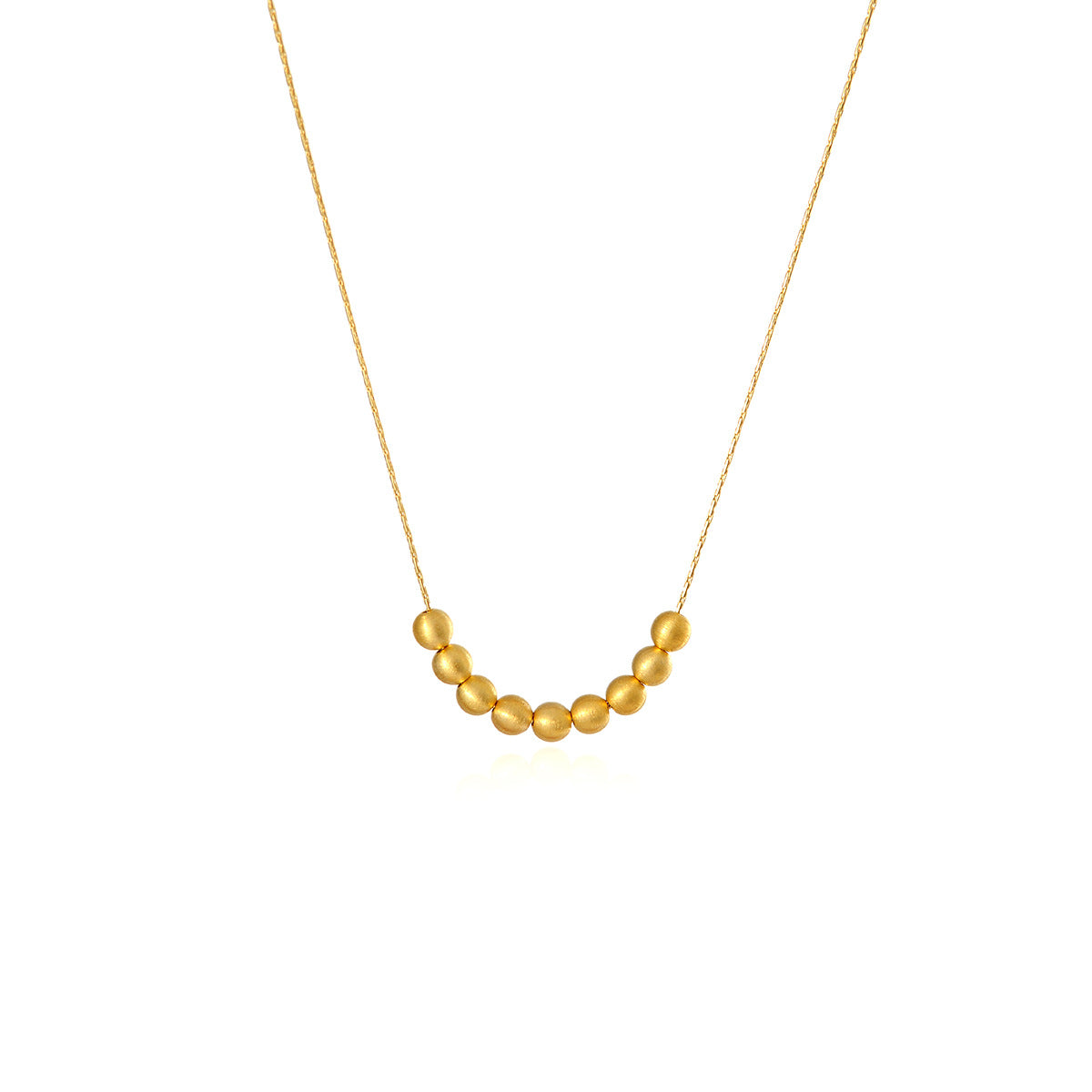 Fortune Bead Necklace for Women Simple Elegant Versatile Light Luxury Bead Collarbone Chain Niche High-end Neck Chain