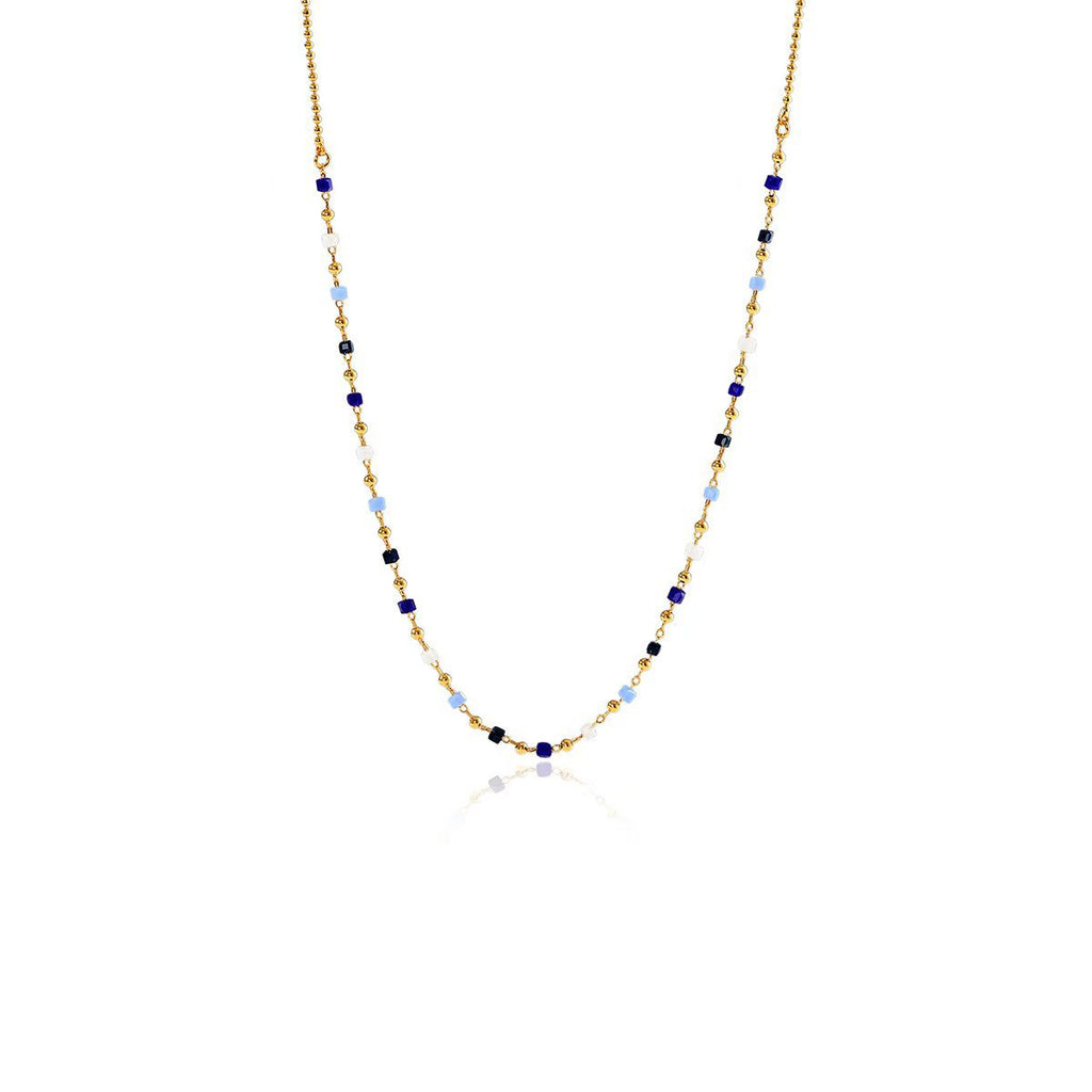 Floral Colorful Beaded Necklace New Fresh Collarbone Chain Light Luxury Fashion Gift Necklace