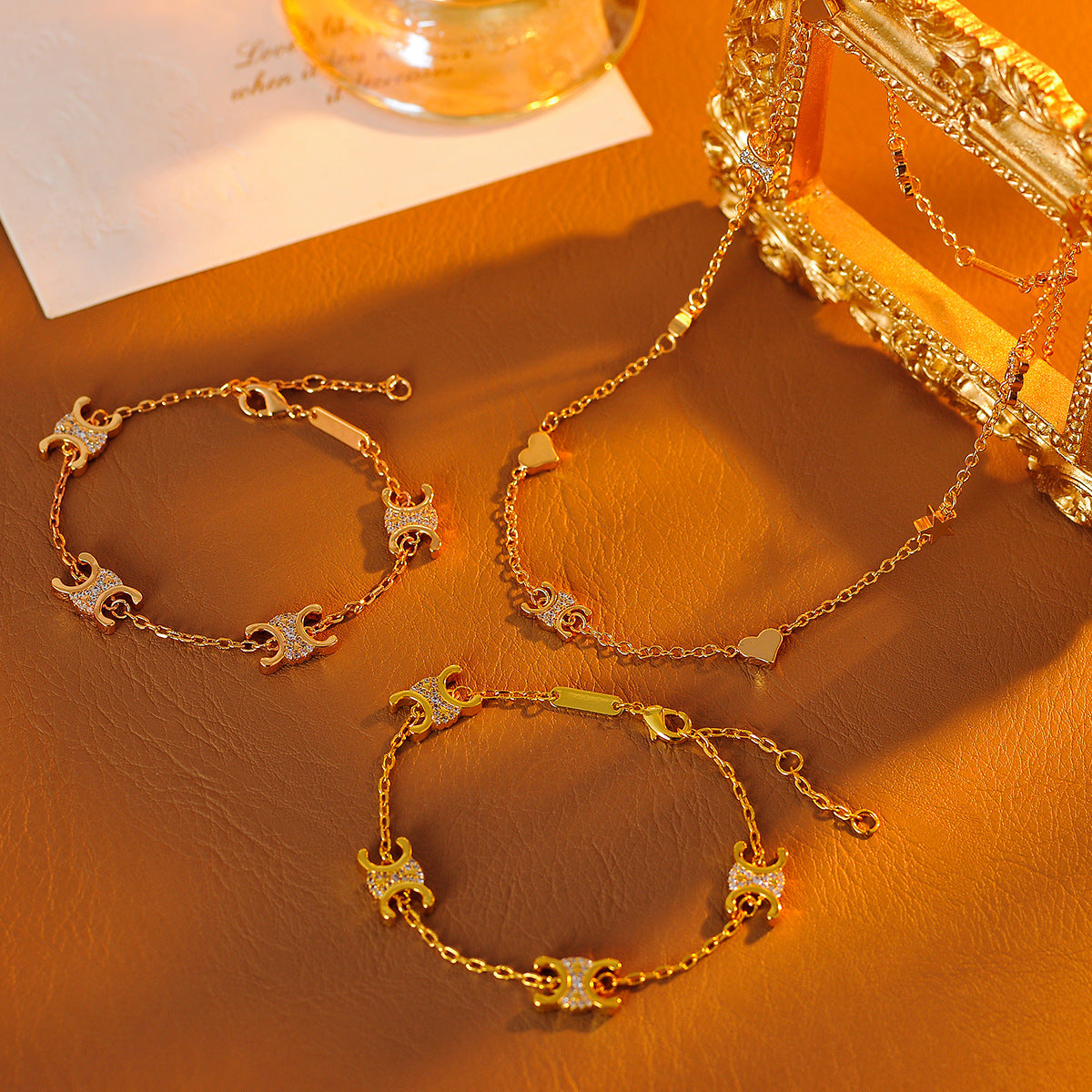 2025 New Arc de Triomphe Necklace for Women, European and American Light Luxury Niche Design, Vintage High-End Bracelet