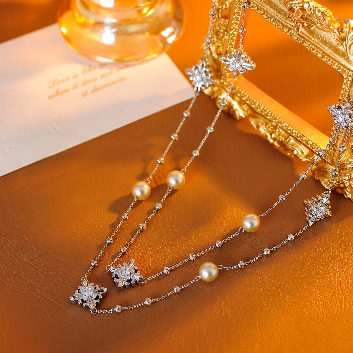 Zircon Star Flower Bracelet New Light Luxury Niche Exquisite High-end Bracelet Necklace Accessories