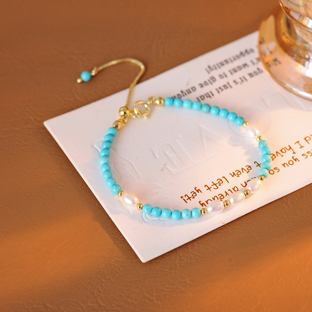 Vintage Green Beaded Freshwater Pearl Necklace New Hot-Selling Collarbone Chain Light Luxury Niche Design Choker