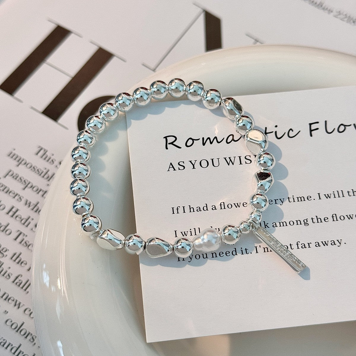 European and American Fashion Green Gemstone Double Layer Bracelet for Women, High-End Summer Niche Personality Versatile Bracelet