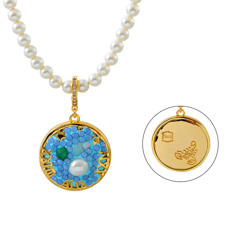 24 Years Natural Baroque Necklace Micro Inlay High-end Scorpio Temperament Versatile Pearl Necklace