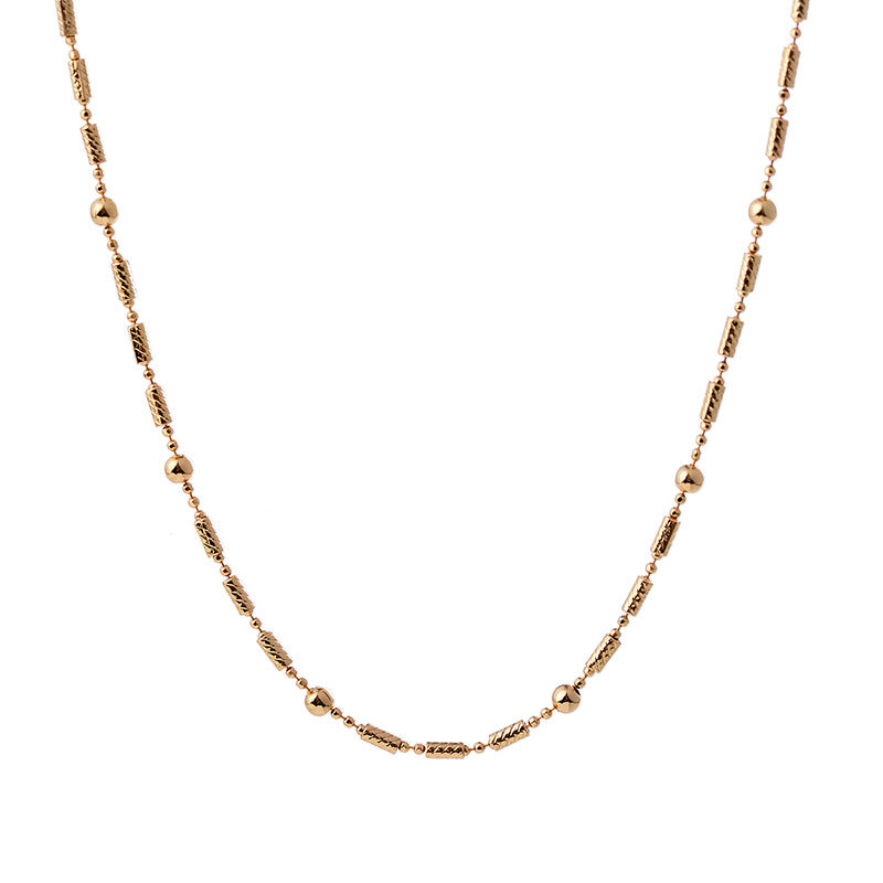 European and American New Style Personality Simple Versatile Collarbone Chain Fashion Trend High-end Plain Chain