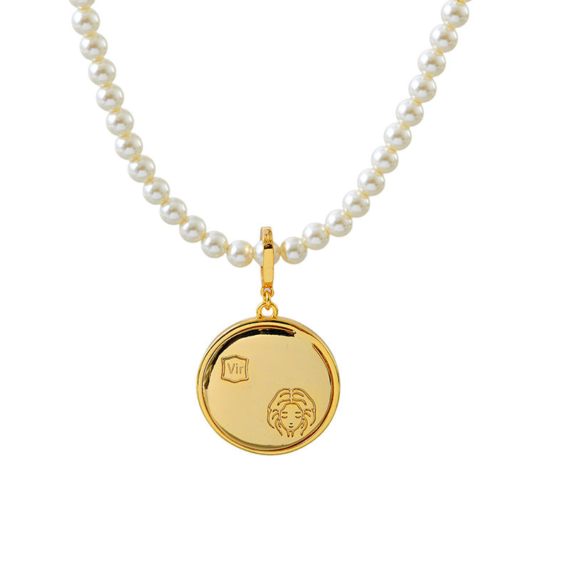 24-Year-Old Vintage Natural Baroque Necklace Micro-Inlaid High-End Virgo Versatile Pearl Necklace