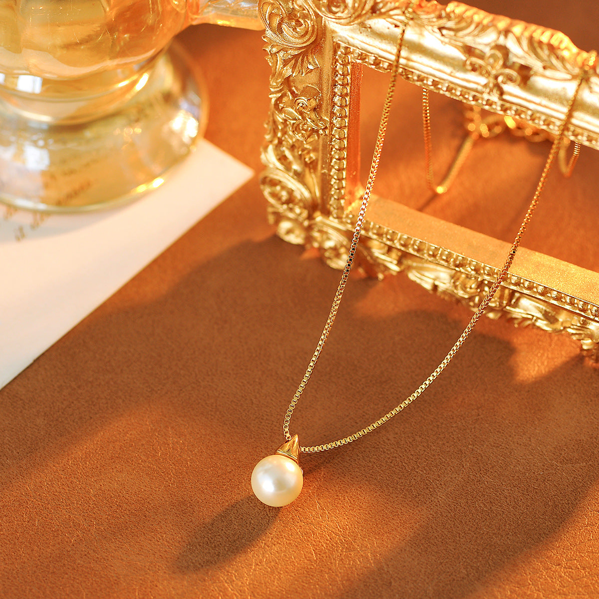 Pearl Necklace Xiaohongshu Same Style Pearl Pendant Collarbone Chain New Design High-end Accessories Jewelry