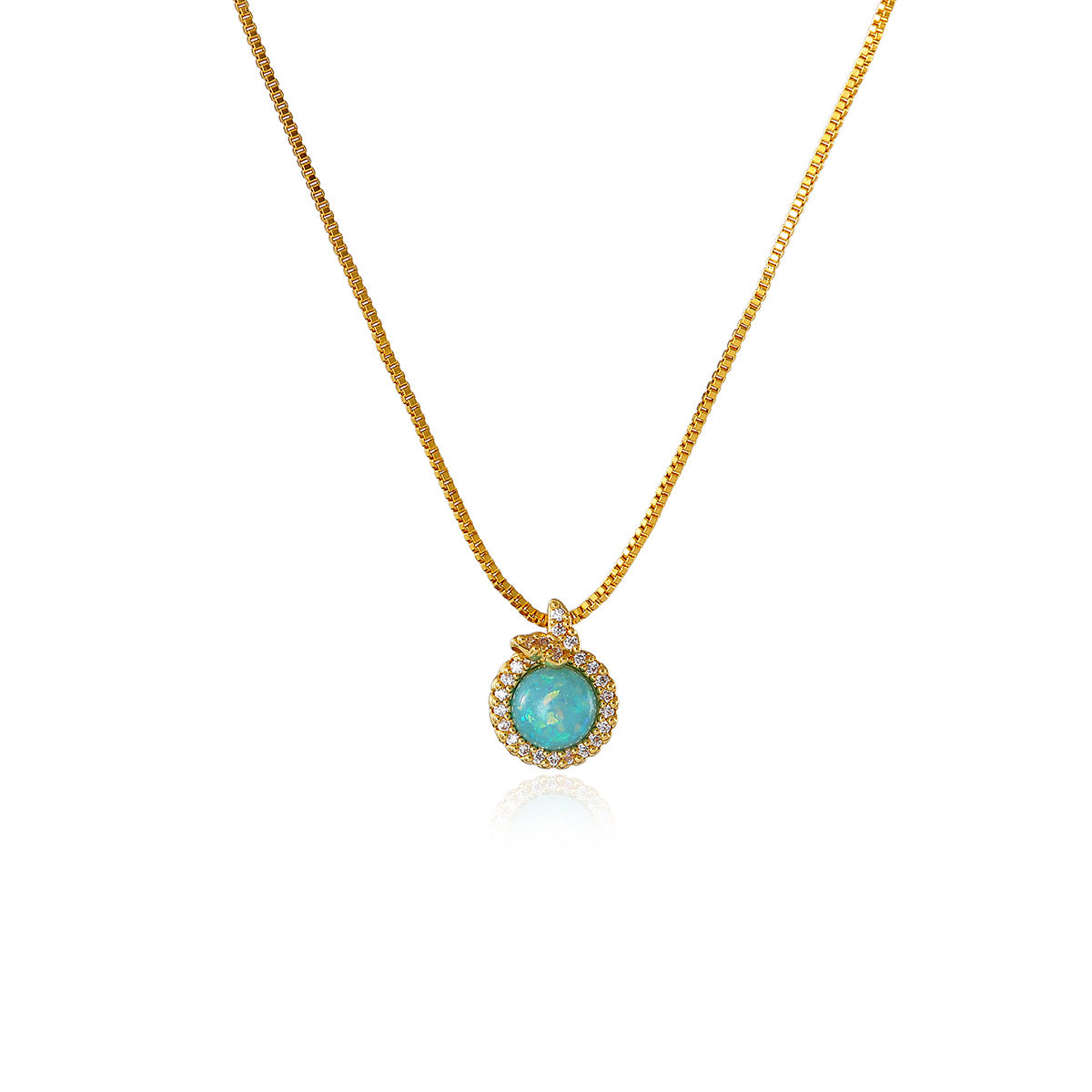 Vintage Turquoise Necklace Retro Classic Light Luxury High-end Niche 2025 New Clavicle Chain