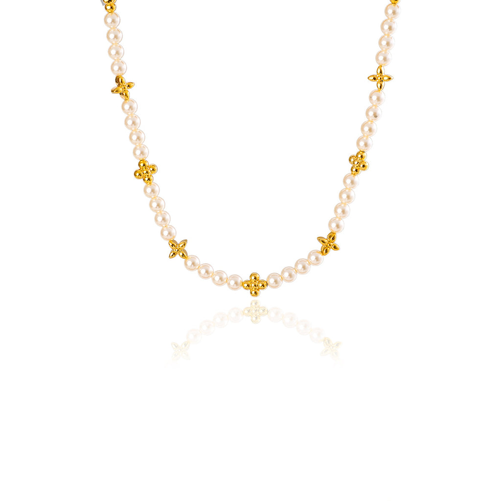 Necklace French Style Pearl Beaded Necklace Fashion Niche Light Luxury Design Versatile Sweet Choker for Women