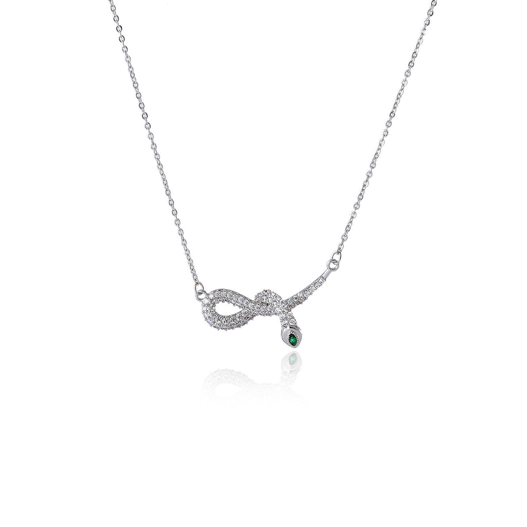 New Hot-Selling Diamond-Studded Necklace Versatile Zodiac Snake Simple Collarbone Chain Niche Ins Style Jewelry