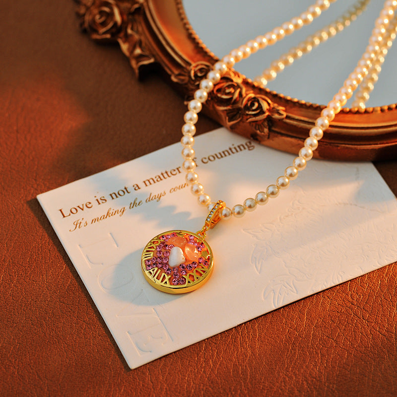 24 Years Natural Baroque Necklace Micro Inlay High-end Leo Temperament Versatile Pearl Necklace