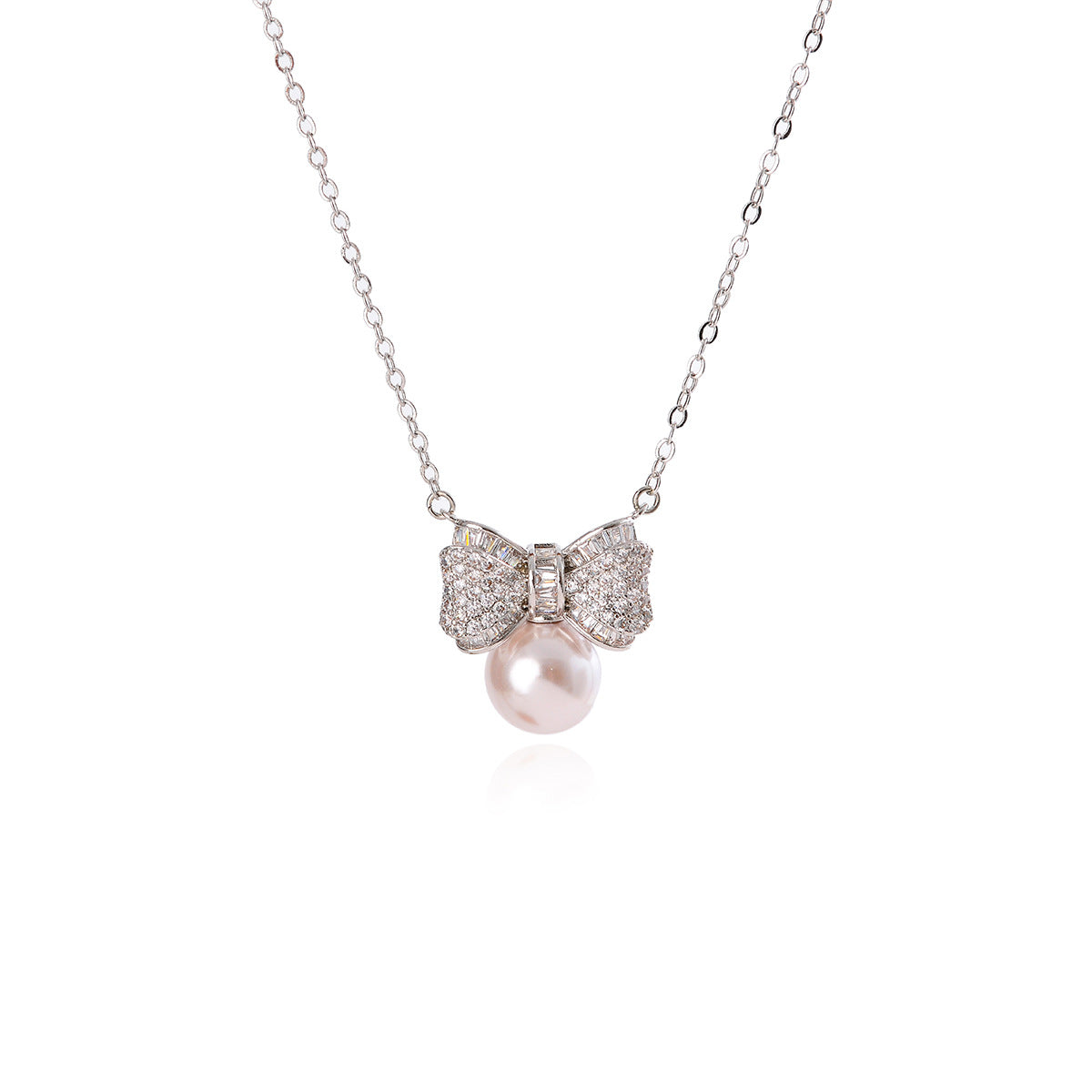 French Retro Exquisite Bow Necklace Niche High-end Light Luxury Versatile Smart Collarbone Chain