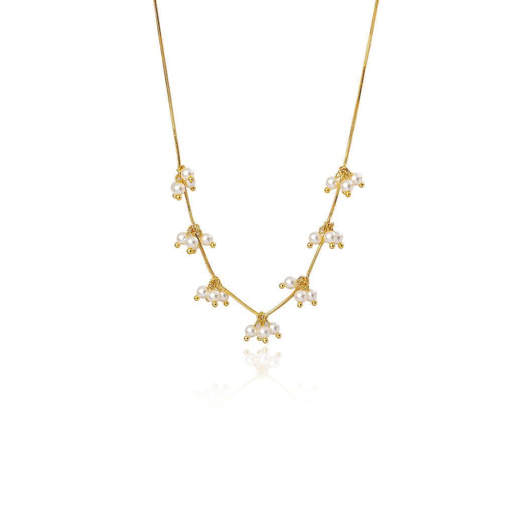 Pearl Necklace Elegant Beaded Exquisite Niche Design Sense Choker New Spring Collarbone Chain