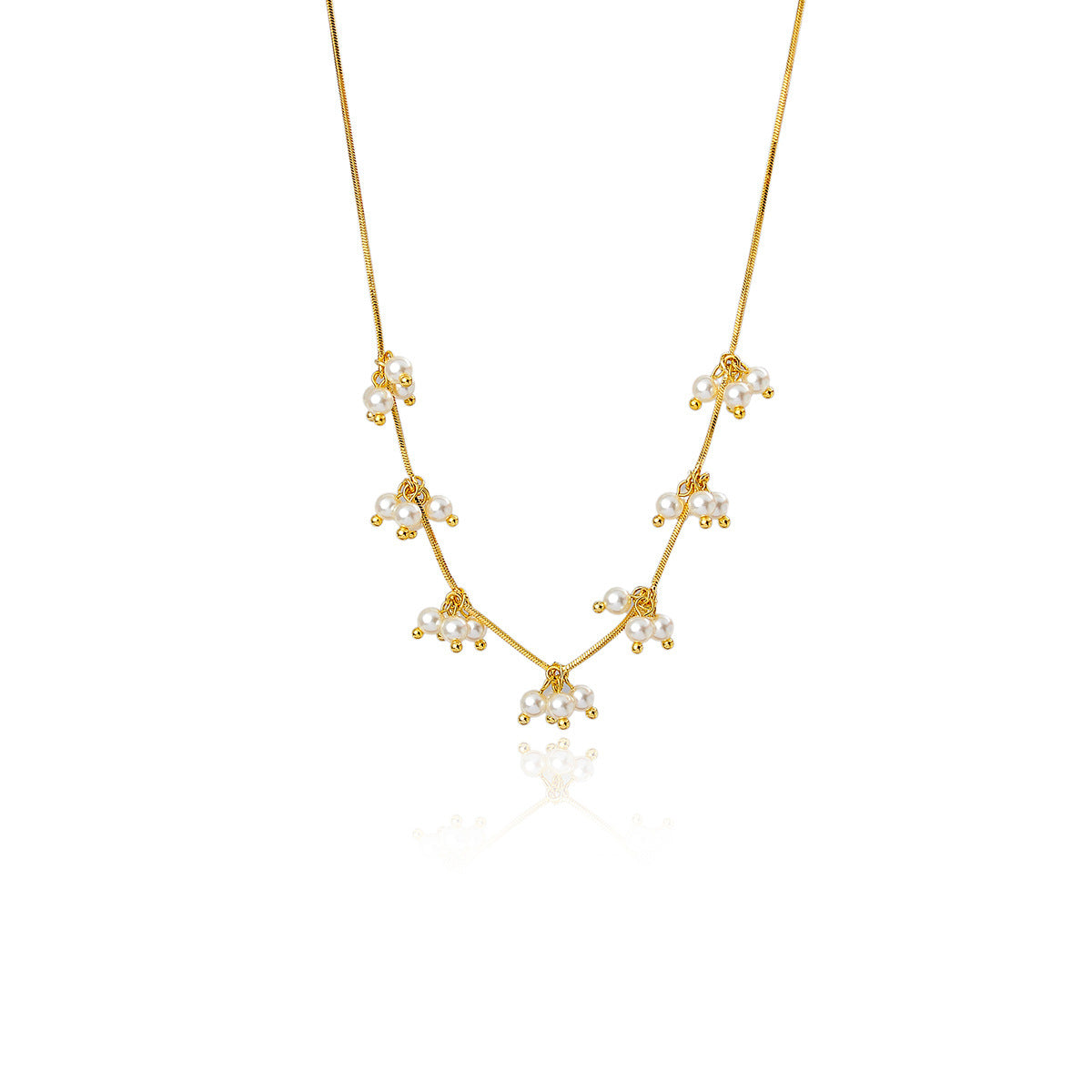 Pearl Necklace Elegant Beaded Exquisite Niche Design Sense Choker New Spring Collarbone Chain