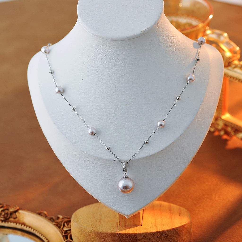 Pearl Beaded Pendant Necklace for Women 2025 New Hot-Selling High-End Light Luxury Niche Choker