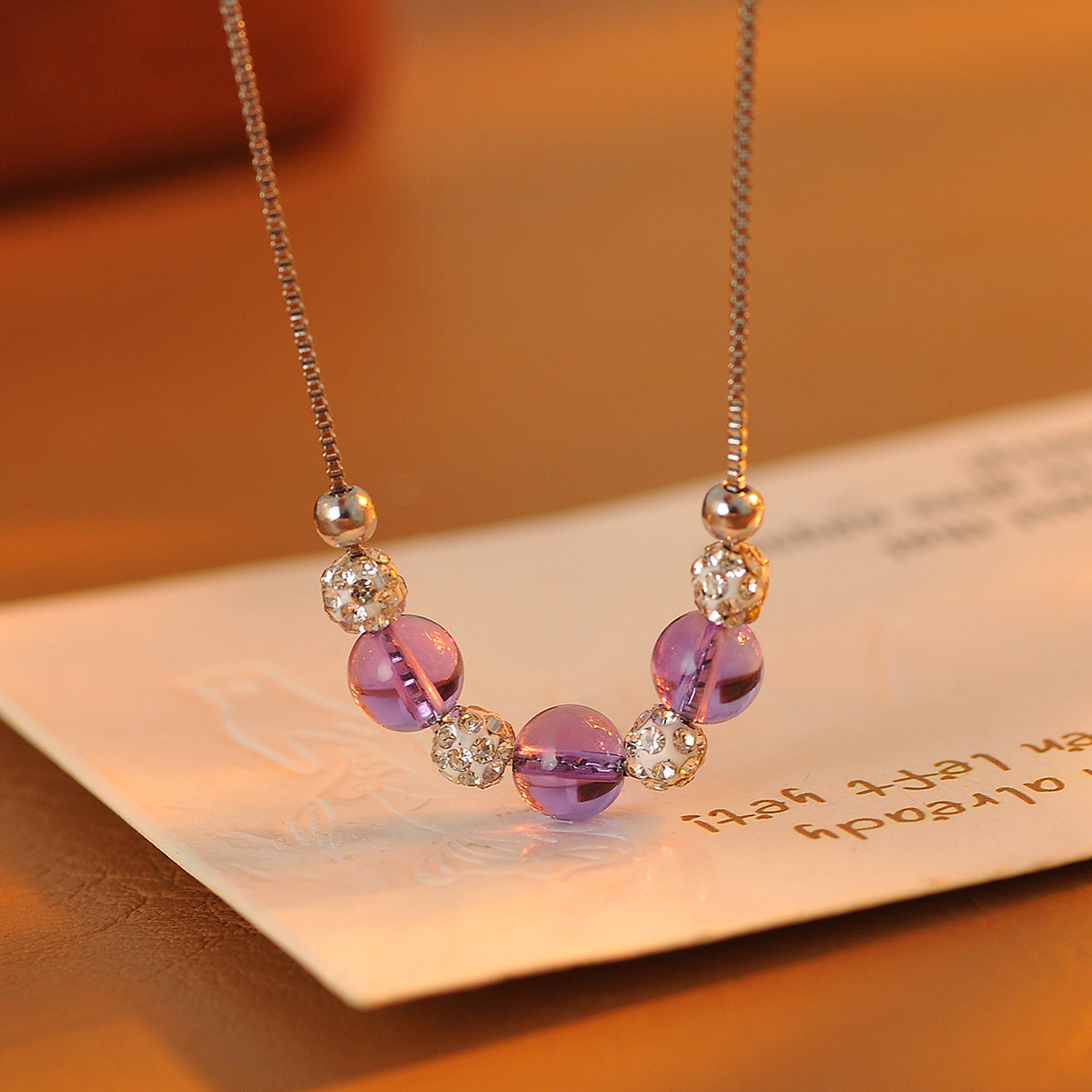 New Hot-Selling Pearl Beaded Cat Eye Pendant Necklace Light Luxury Niche Collarbone Chain High-End Accessories