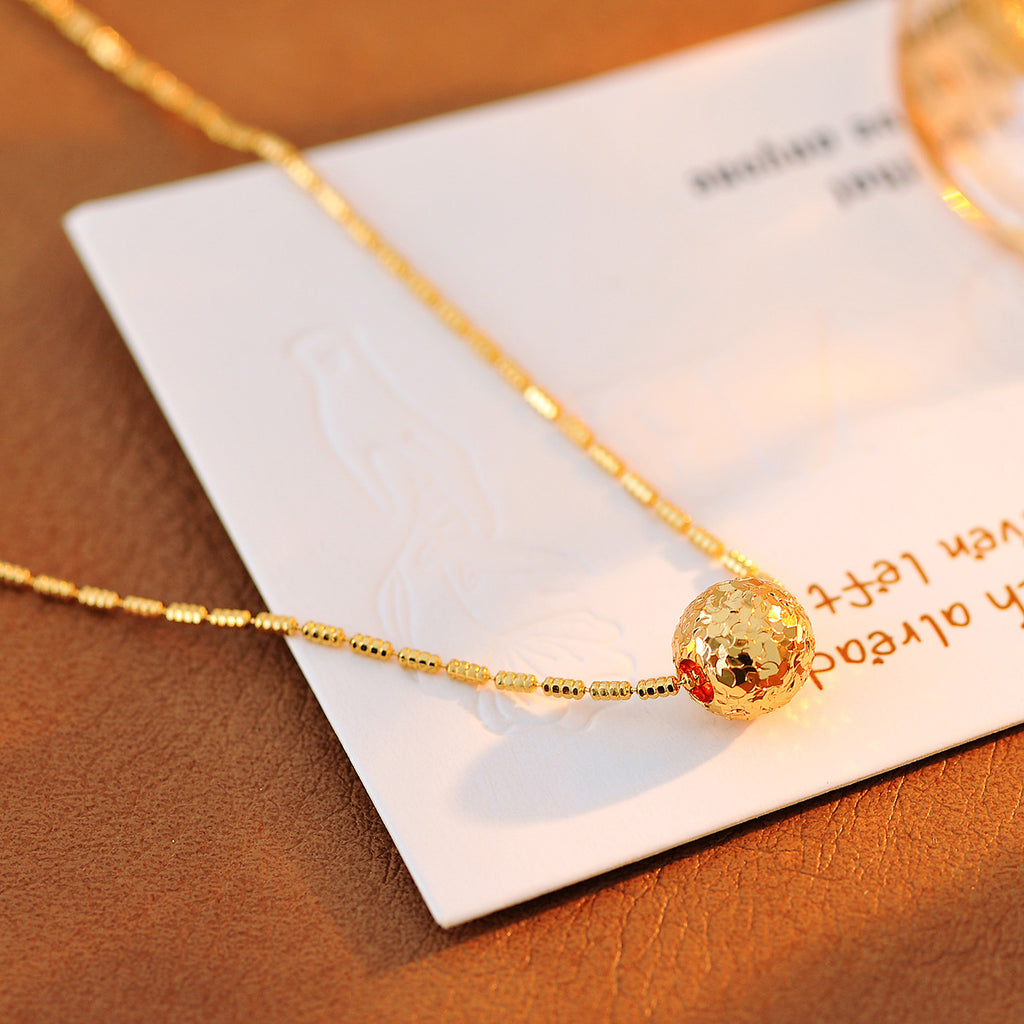 Transshipment Bead Pendant Necklace New Design Sense Rolling Bead Elegant Simple Niche Fashion Jewelry