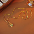 New Year's Retro Oil Painting Style Necklace Light Luxury Niche Design Tulip High-end Clavicle Chain Necklace
