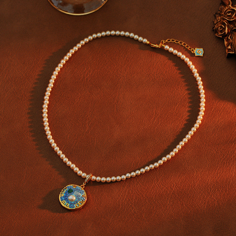 24 Years Natural Baroque Necklace Micro Inlay High-end Feel Pisces Temperament Versatile Pearl Necklace