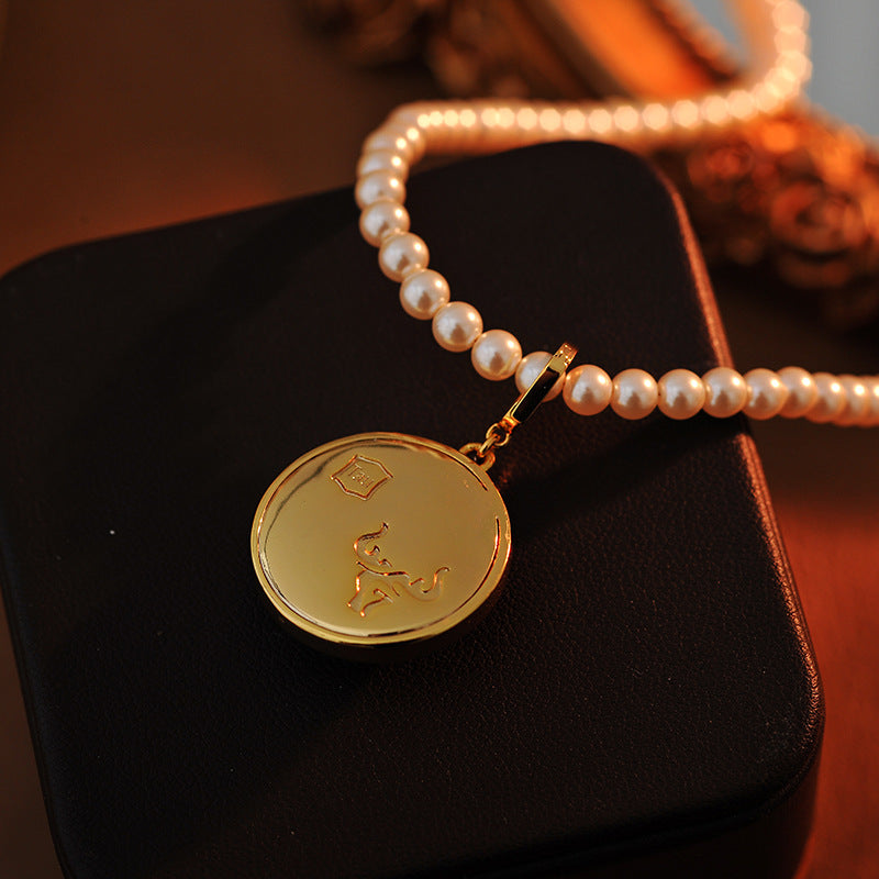 24 Years Natural Baroque Necklace Micro Inlay High-end Taurus Temperament Versatile Pearl Necklace