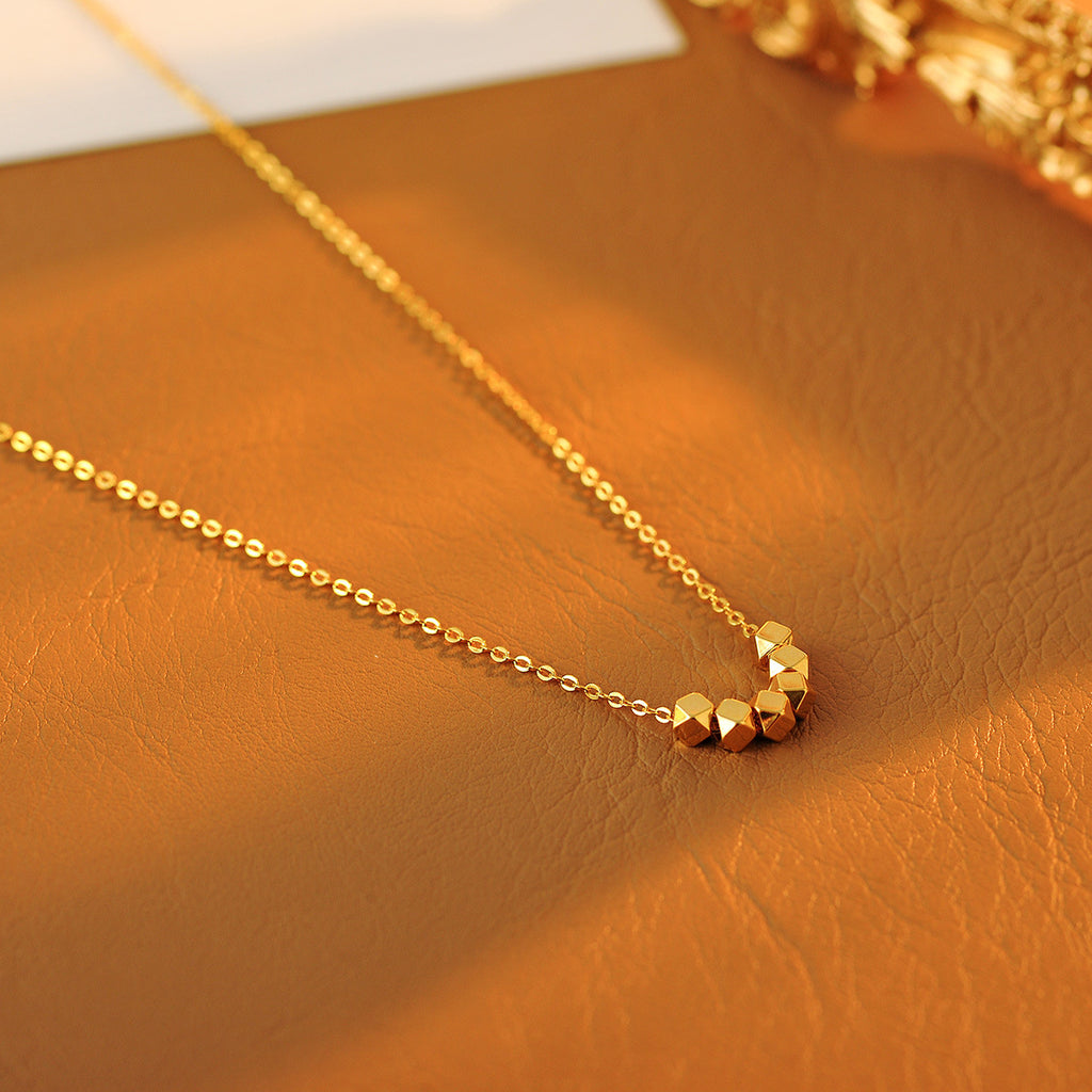 Bafanglaicai Broken Silver Sugar Cube Necklace Light Luxury Niche High-end Clavicle Chain 2025 New Model