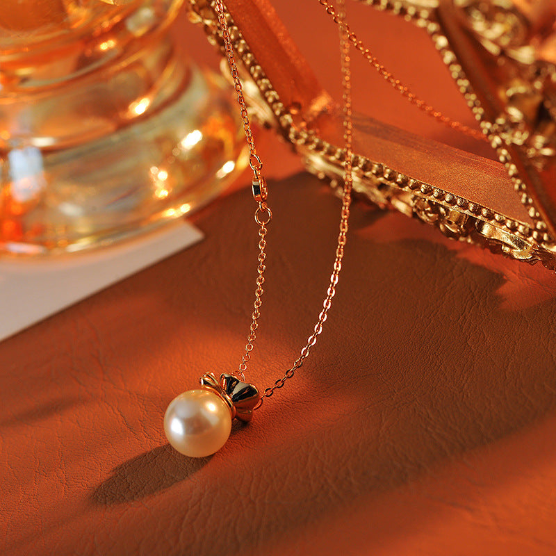 New Year's Niche Design Money Lucky Bag Necklace for Women Versatile Light Luxury Design Sense Collarbone Chain