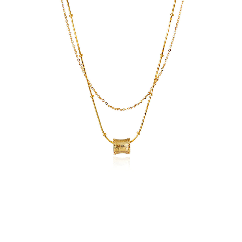 [Xia Shui Yi Ren] Balance Beam Small Waist Versatile Necklace for Women, Niche Trendy Necklace