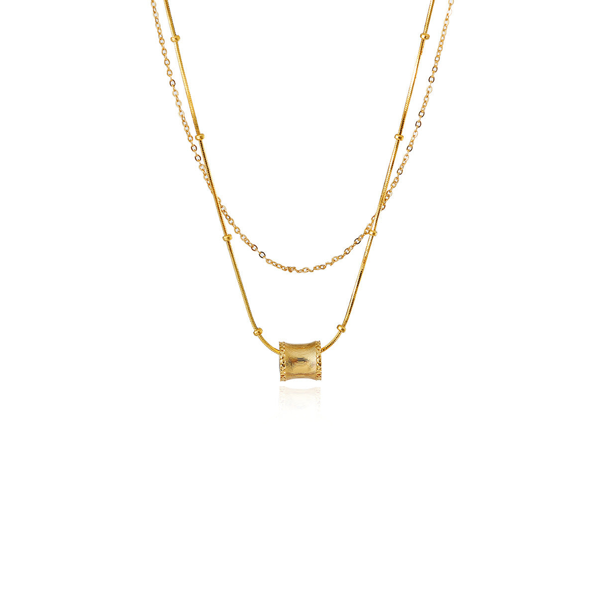 [Xia Shui Yi Ren] Balance Beam Small Waist Versatile Necklace for Women, Niche Trendy Necklace