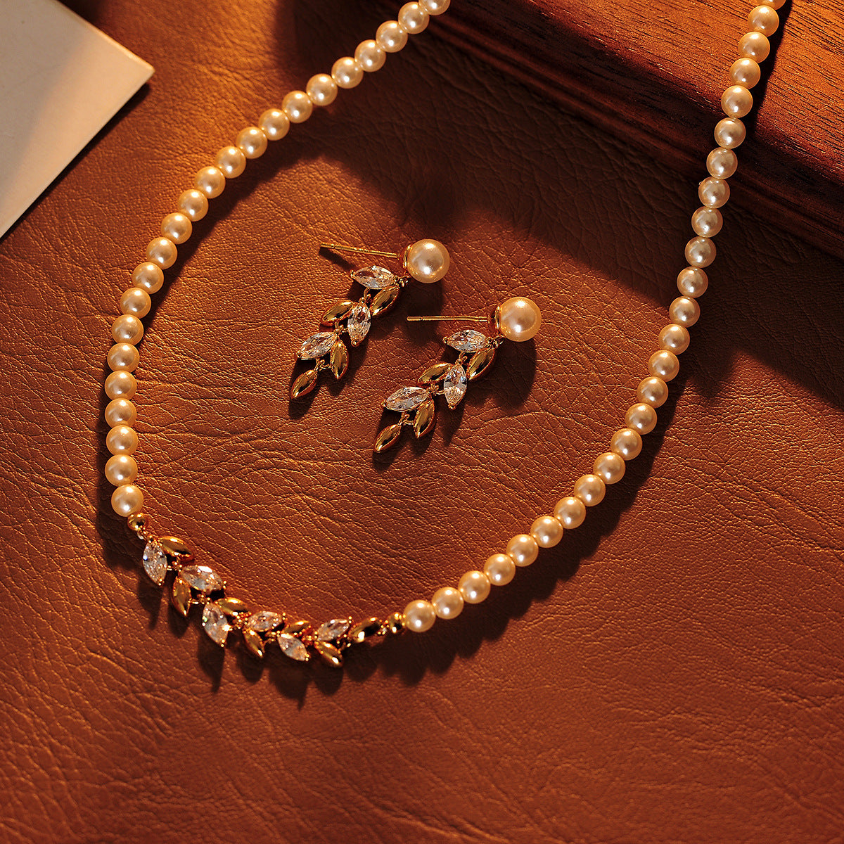 Sweet Girly Beaded Wheat Spike Earrings for Women 2025 New Style Tassel Earrings Necklace