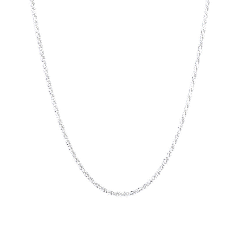 Italy VICENZA Niche Electroplated Palladium White K Sparkling Clavicle Chain Starry Sky Bare Chain Light Luxury